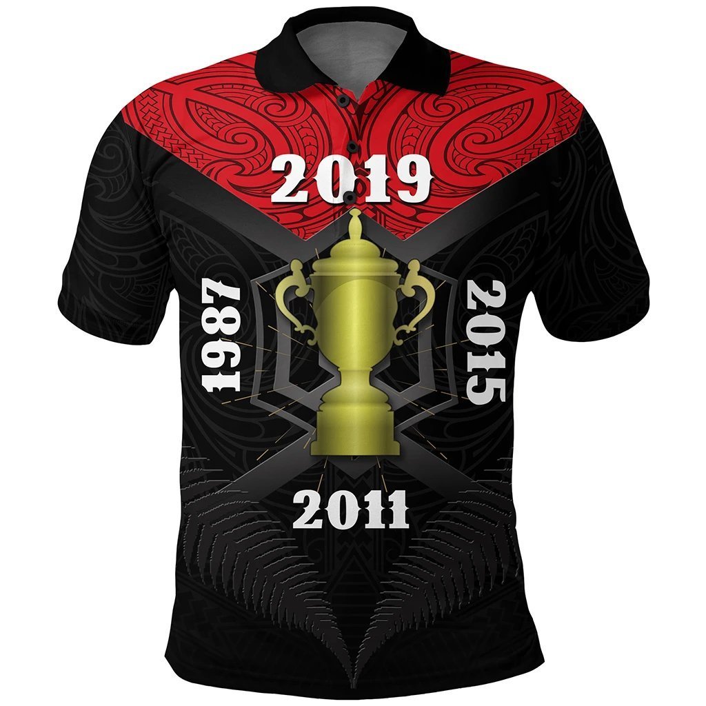 New Zealand Polo Shirt Champion Rugby World Cup 2019 - Vibe Hoodie Shop