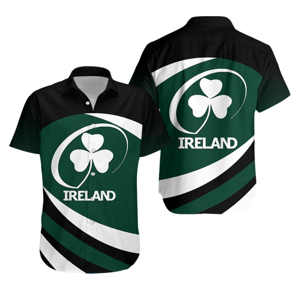 Irish Rugby Hawaiian Shirt Shamrock Simple Version - Vibe Hoodie Shop