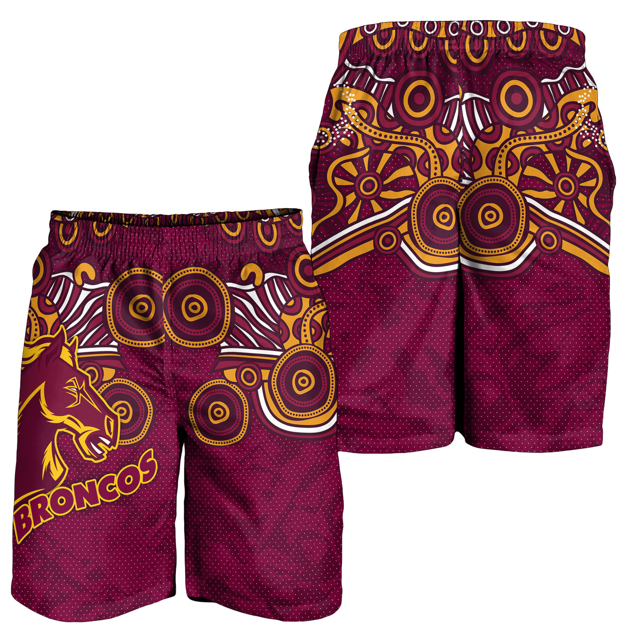 Broncos Rugby Men Shorts - Custom Super Indigenous Broncos Men Shorts RLT13 - Vibe Hoodie Shop