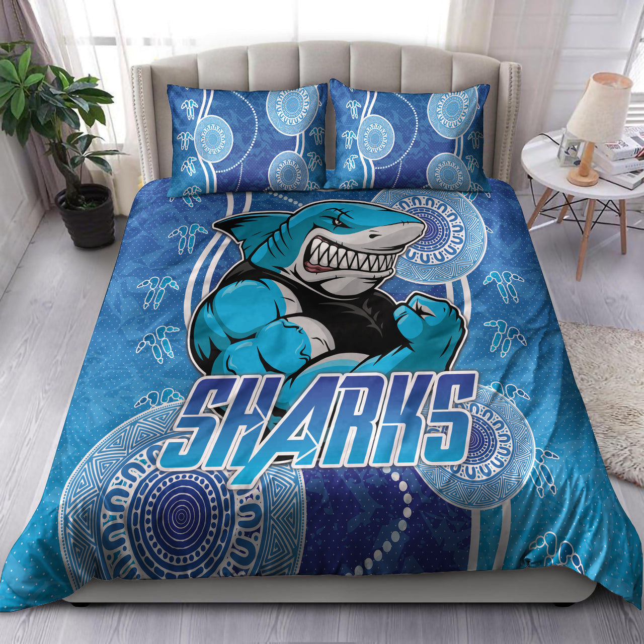 Sharks Rugby Bedding Set - Custom Sutherland Sharks Bedding Set RLT13 - Vibe Hoodie Shop