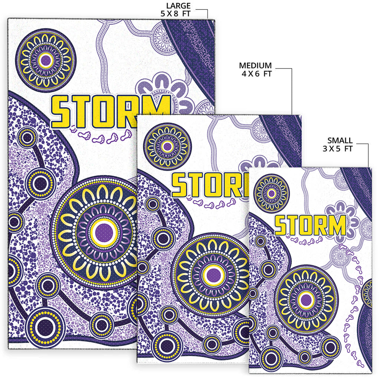 Storm Rugby Area Rug - Custom Super Storm Area Rug RLT13 - Vibe Hoodie Shop