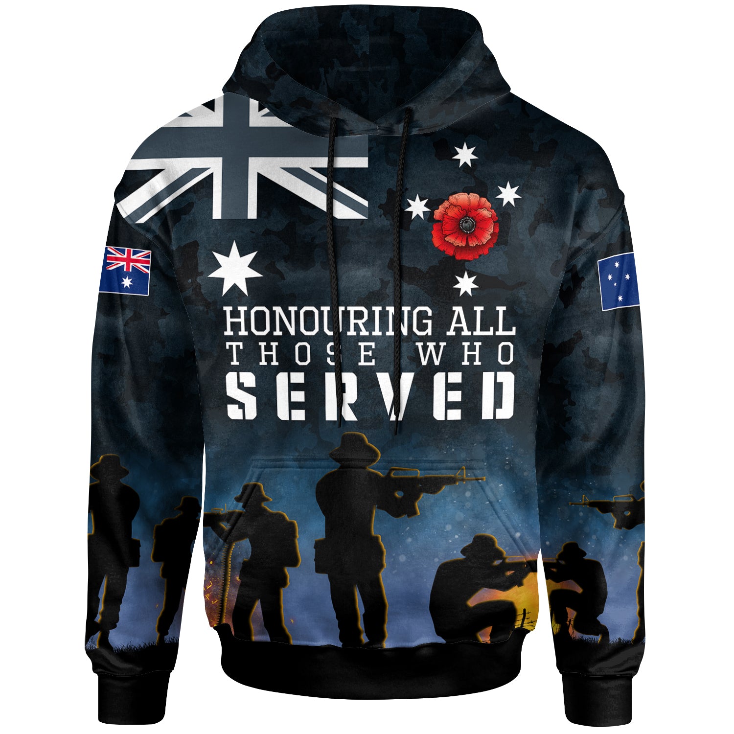 Australia Anzac Hoodie - Honouring All Those Who Served Hoodie - Vibe Hoodie Shop