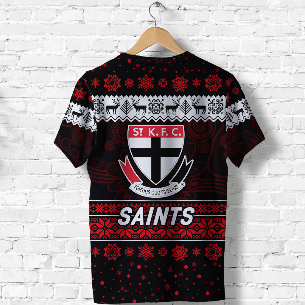 St Kilda Saints T shirt Christmas Simple Style - Vibe Hoodie Shop