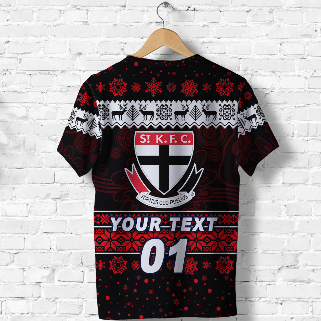 (Custom Personalised) St Kilda Saints T shirt Christmas Simple Style - Vibe Hoodie Shop