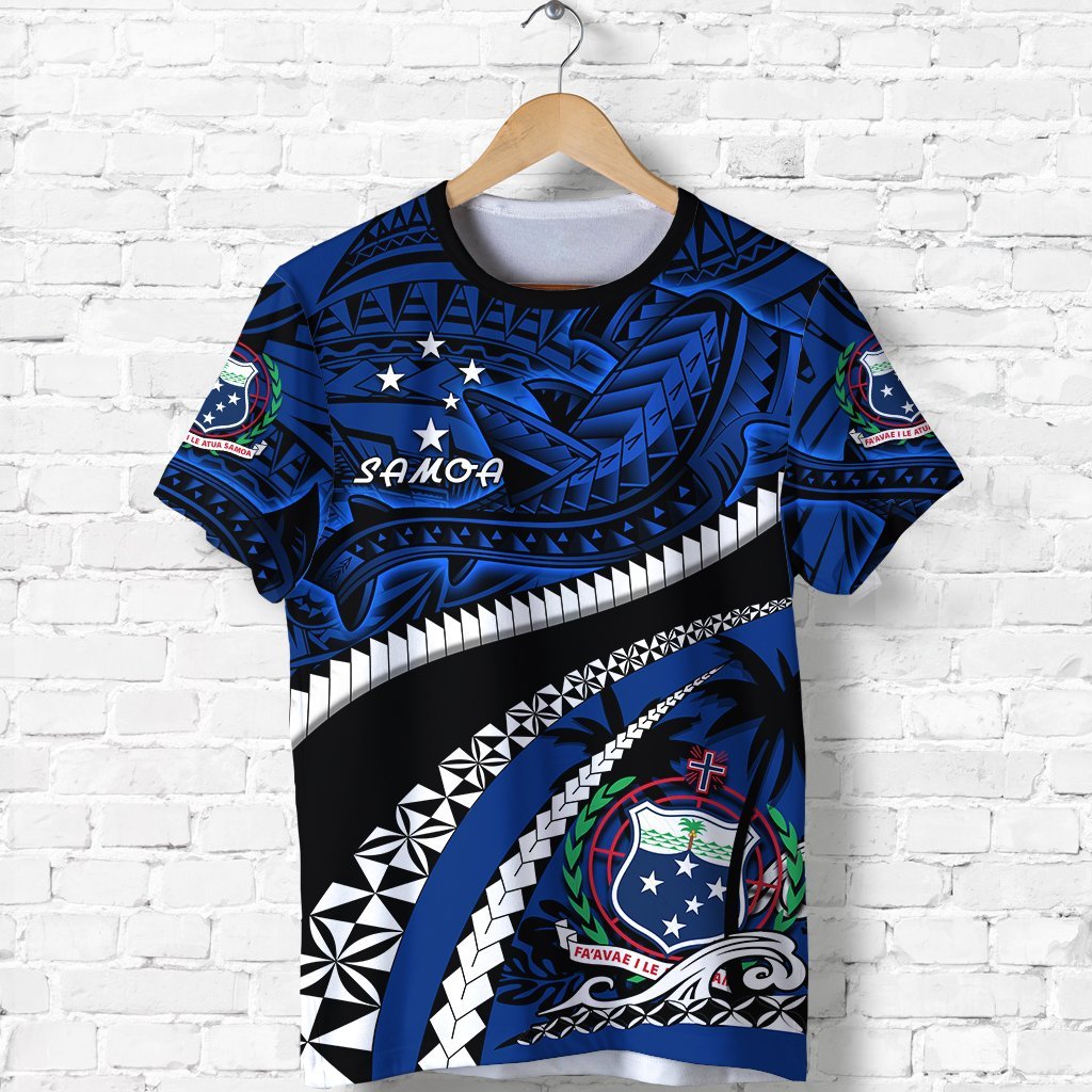 Samoa T shirt Polynesian Shark Tattoo - Vibe Hoodie Shop