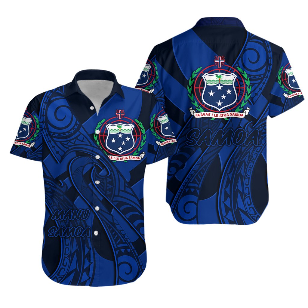 Samoa Hawaiian Shirt Manu Samoa Rugby - Vibe Hoodie Shop