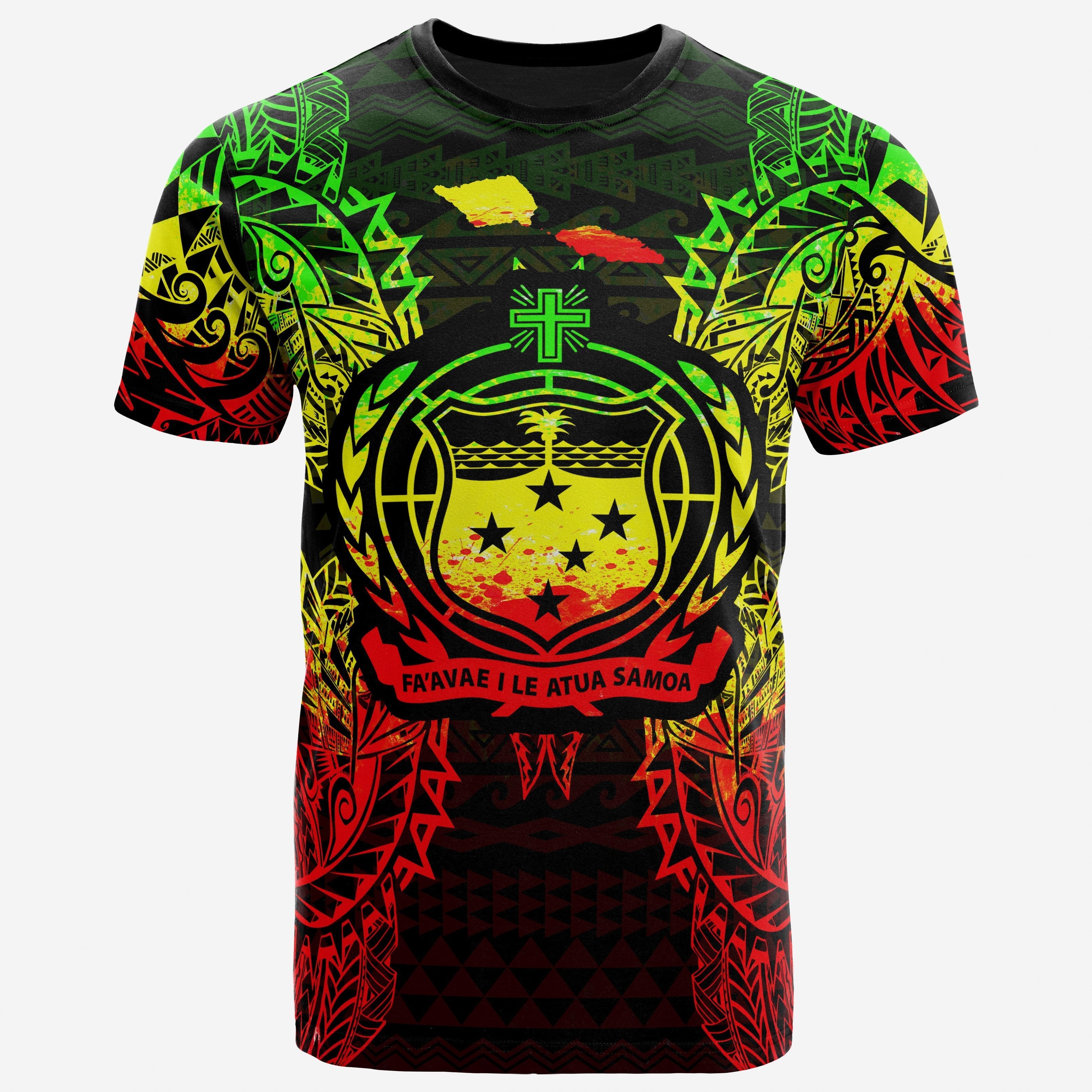 Vibe Hoodie Samoa All T shirt - Samoa Coat Of Arms Map Polynesian Tattoo Reggae - Vibe Hoodie Shop