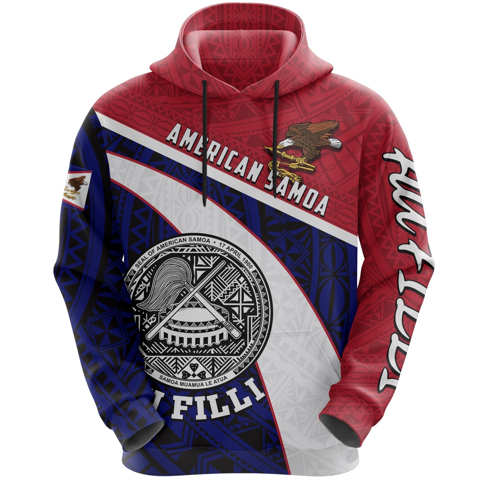 American Samoa All Over Print Hoodie Au Filli Football - Vibe Hoodie Shop