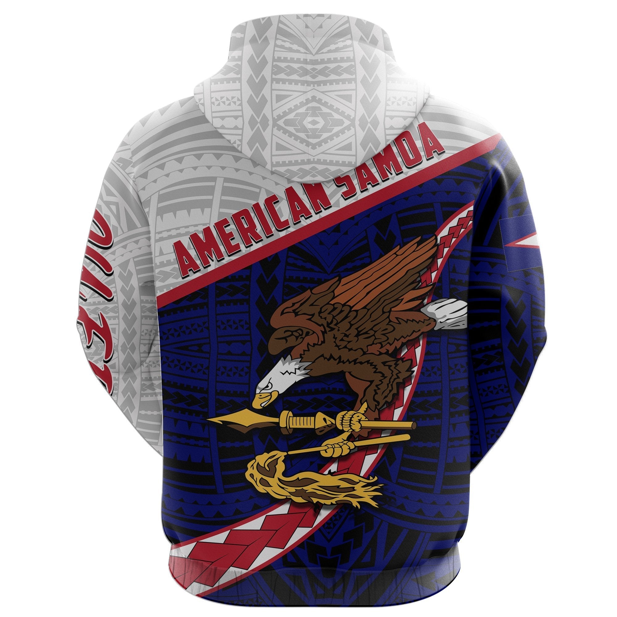 American Samoa All Over Print Full Zip Hoodie Au Filli Football Style 1 - Vibe Hoodie Shop