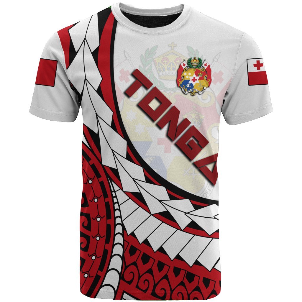 Tonga T shirt - Tonga Polynesia Coat Of Arms - Vibe Hoodie Shop