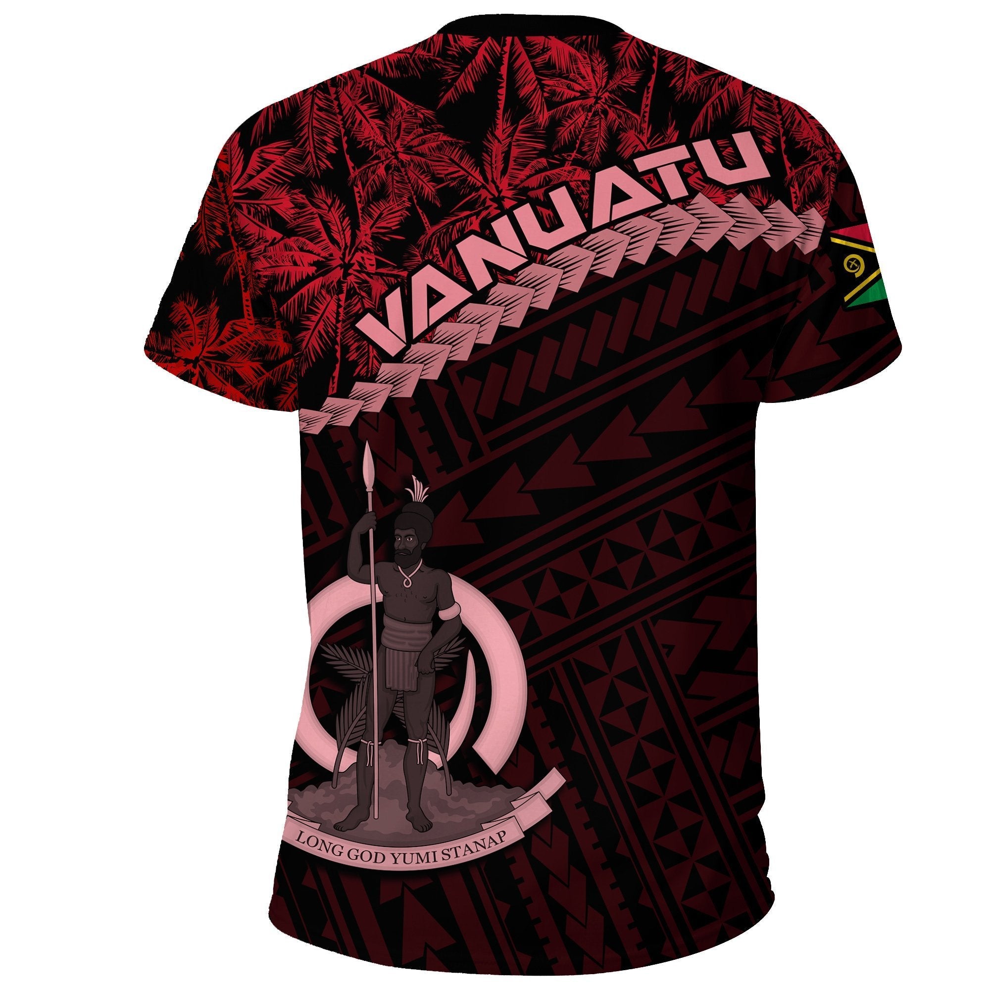 Vanuatu T shirt Red Coconut - Vibe Hoodie Shop