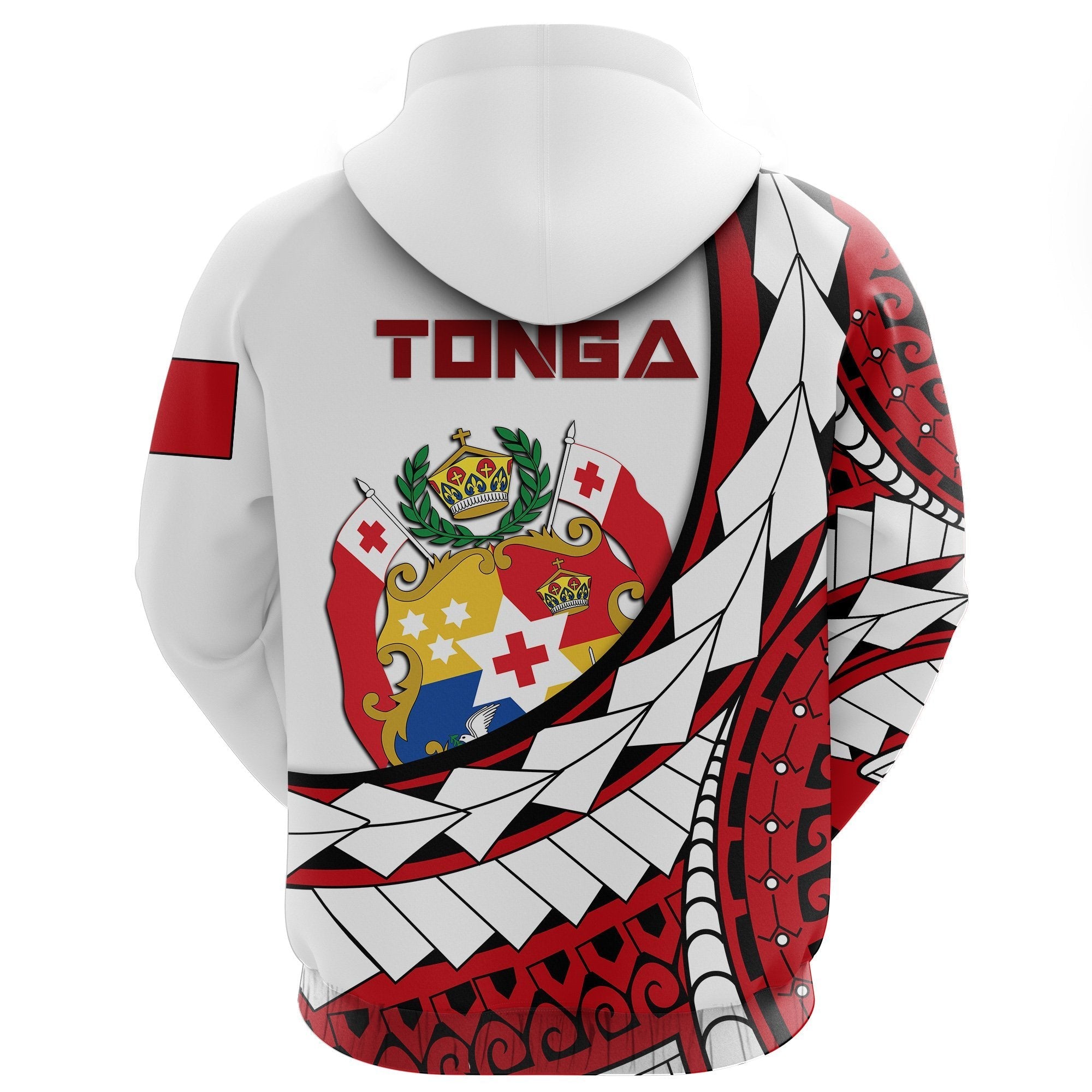 Zip Up Hoodie Tonga - Tonga Polynesia Coat Of Arms - Vibe Hoodie Shop