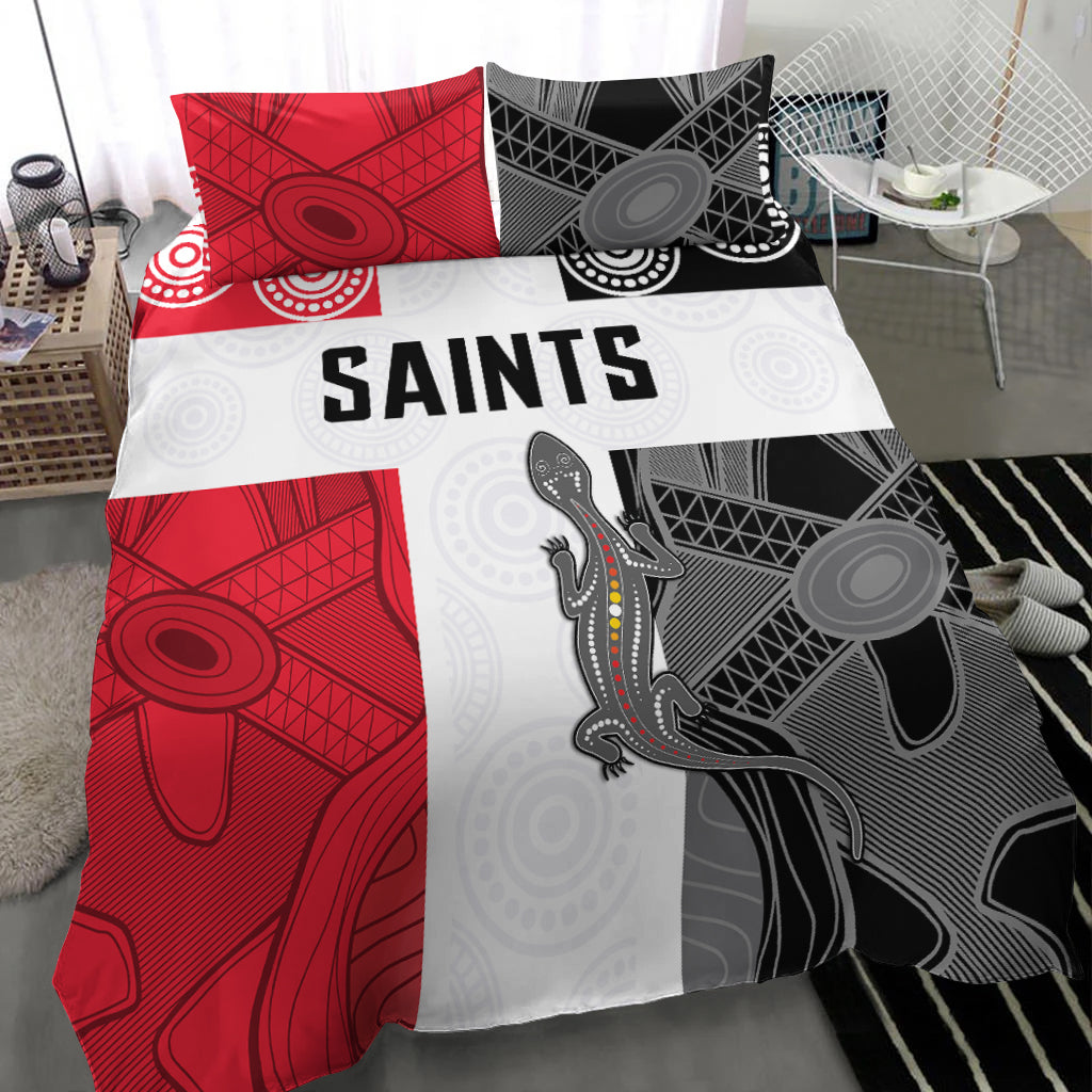 Saints Football Bedding Set St Kilda Indigenous - Vibe Hoodie Shop