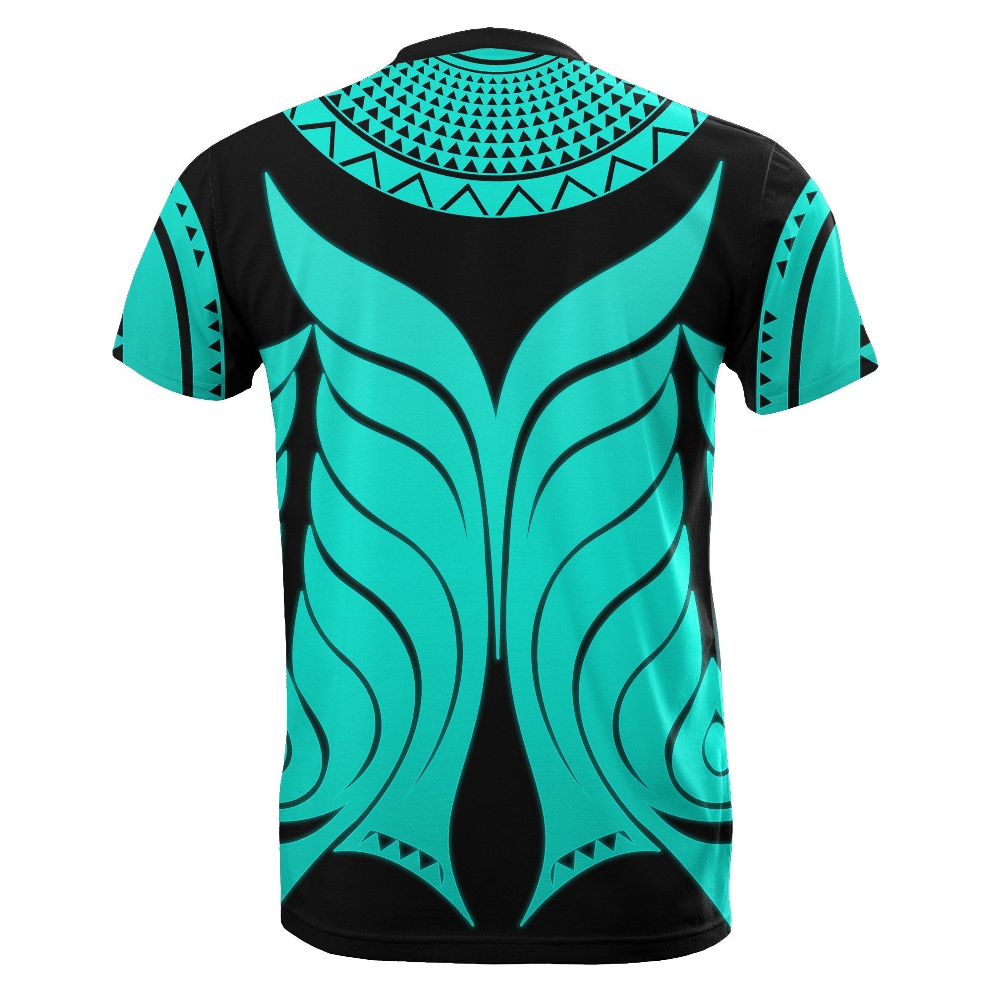 Yap Tribal Tattoo T shirt Turquoise - Vibe Hoodie Shop