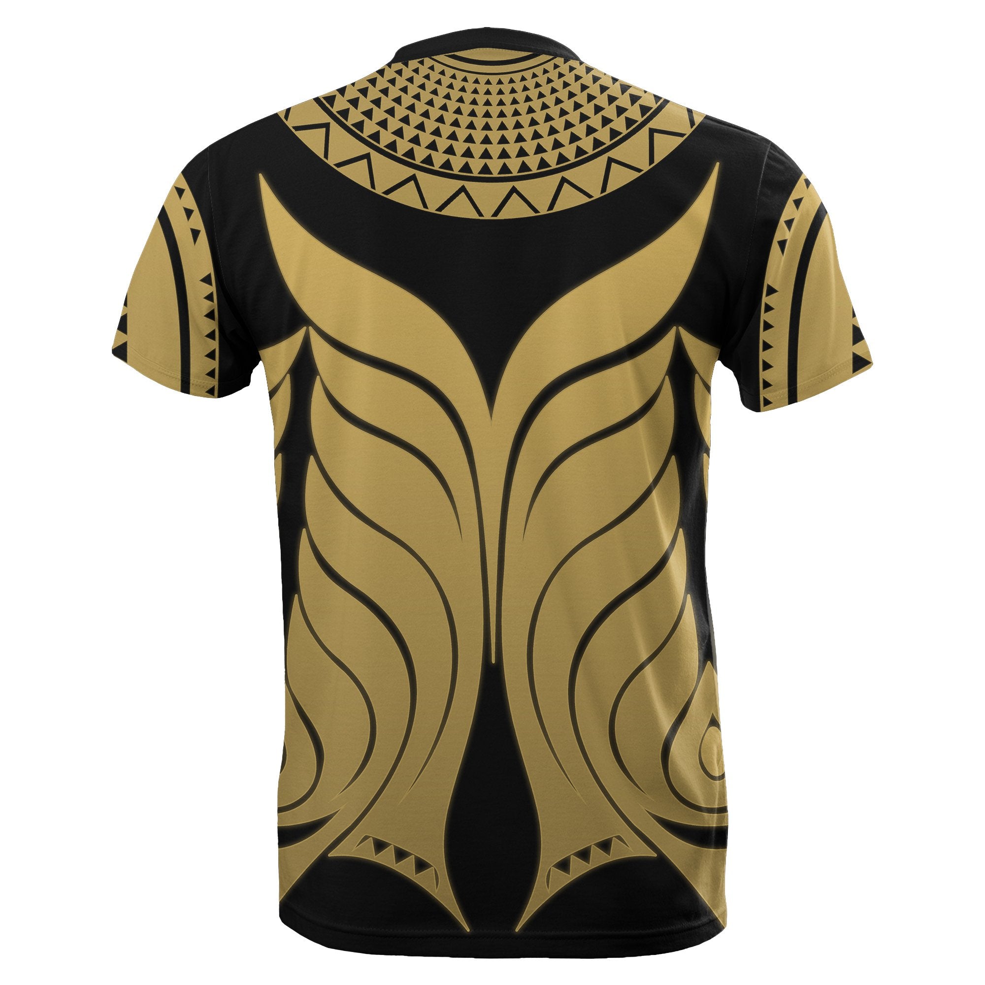 Yap Tribal Tattoo T shirt Gold - Vibe Hoodie Shop