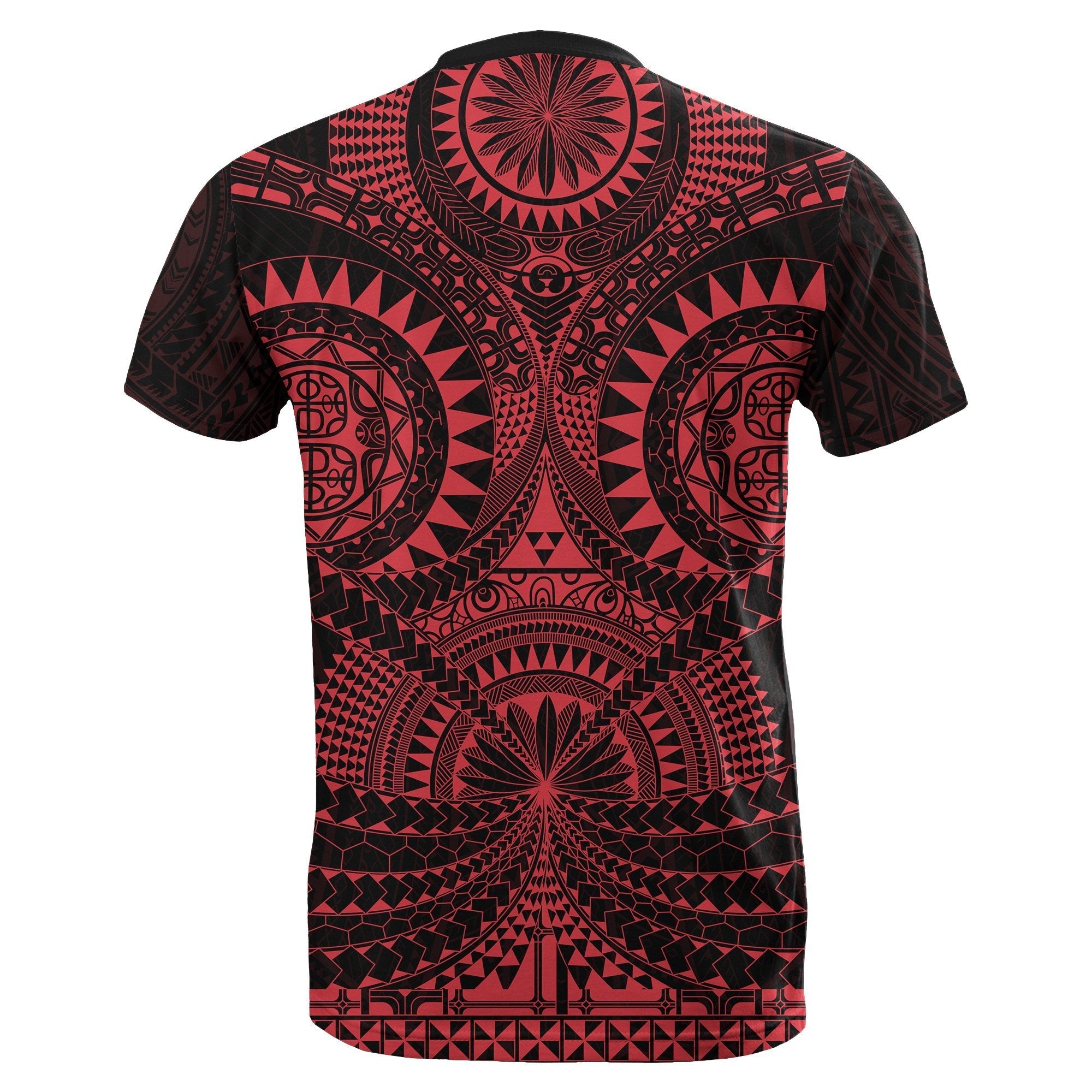 Polynesian Tattoo T shirt Red - Vibe Hoodie Shop