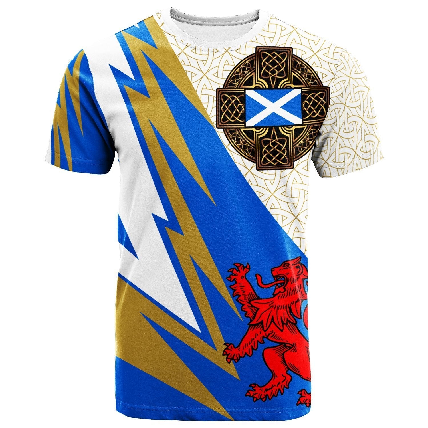 Scotland Celtic T shirt - Thunder With Cross - Vibe Hoodie Shop