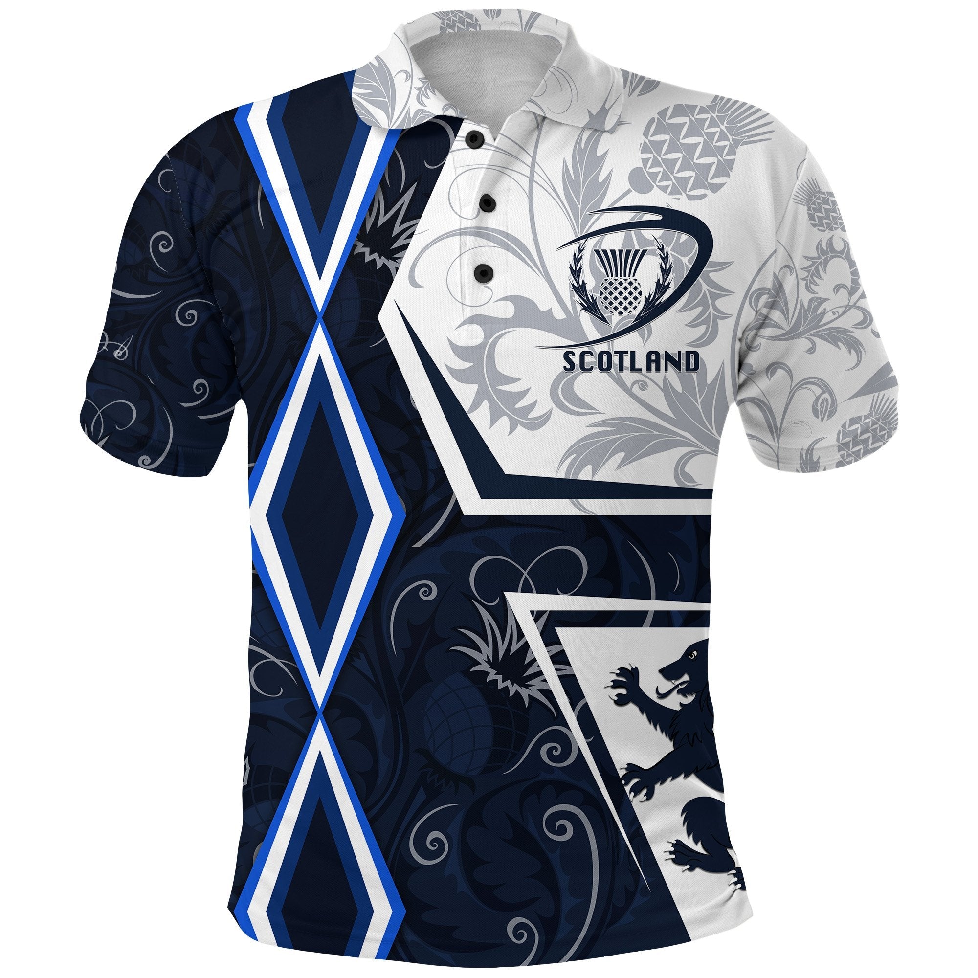 Scottish Rugby Polo Shirt Thistle Unique Vibes - Vibe Hoodie Shop