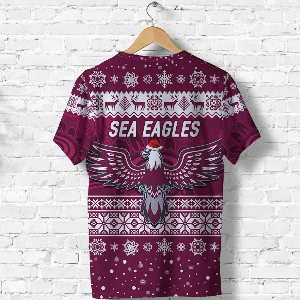 Manly Warringah Sea Eagles T shirt Christmas Simple Style - Vibe Hoodie Shop