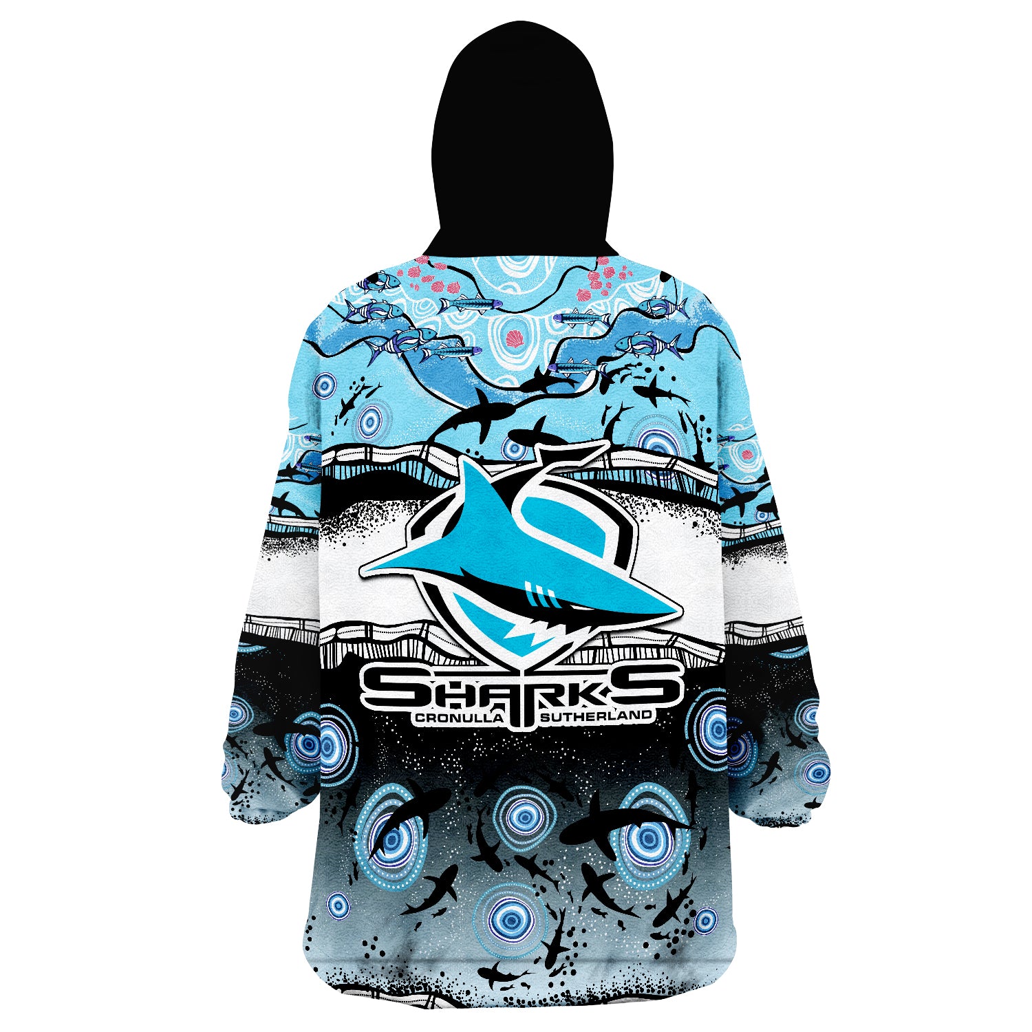 Sharkies Aboriginal Wearable Blanket Hoodie - Vibe Hoodie Shop