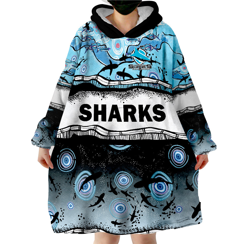 Sharkies Aboriginal Wearable Blanket Hoodie - Vibe Hoodie Shop