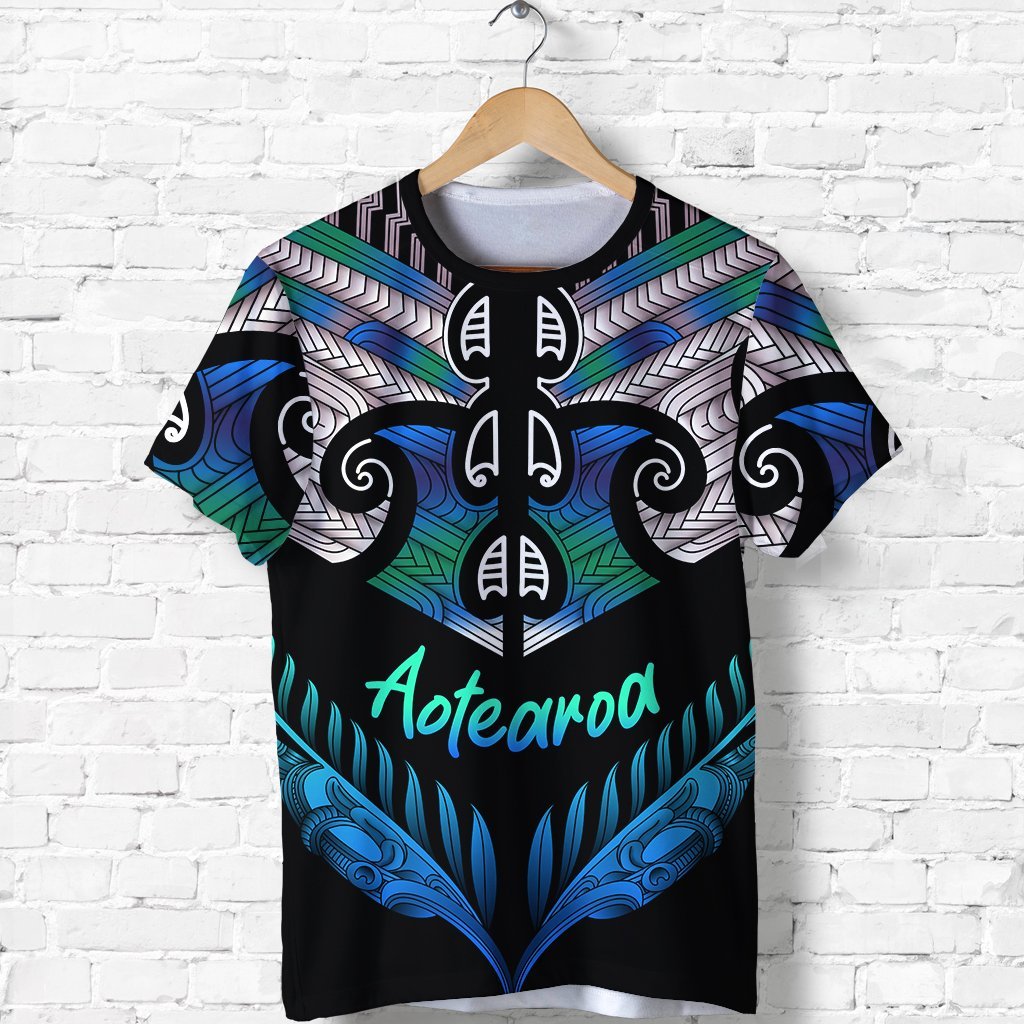 Aotearoa T shirt Silver Fern Tangaroa - Vibe Hoodie Shop