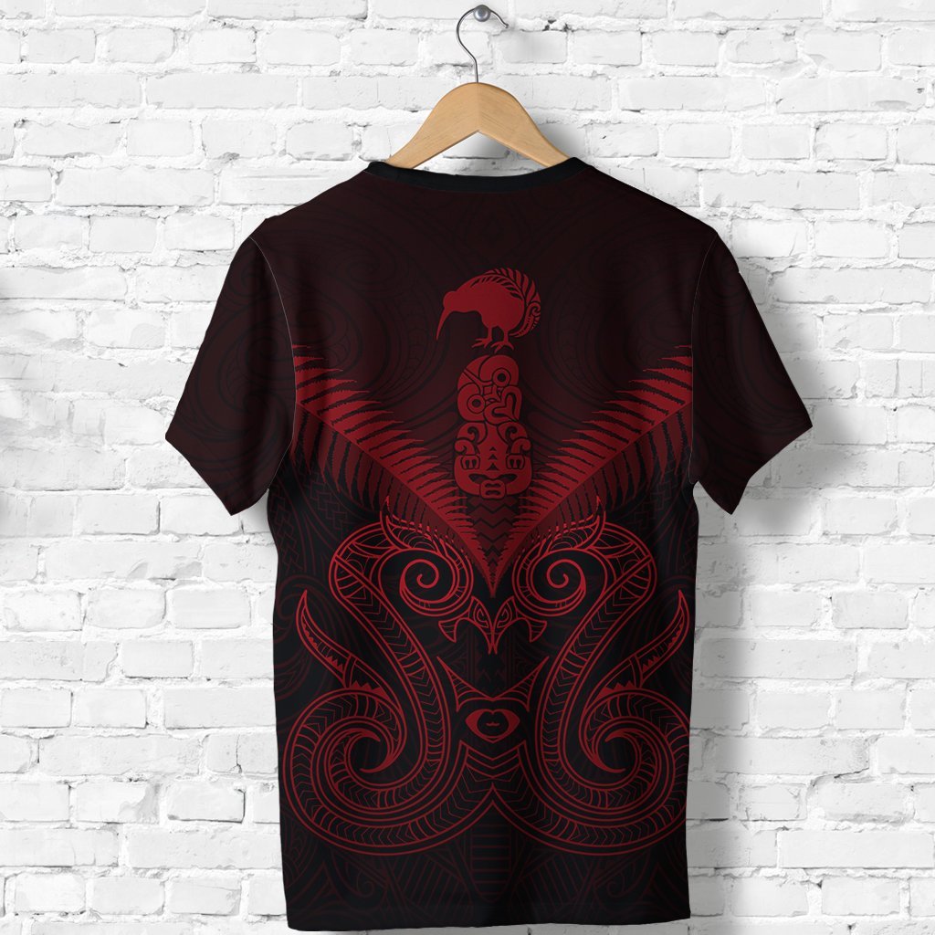 Maori Manaia New Zealand T shirt Red - Vibe Hoodie Shop