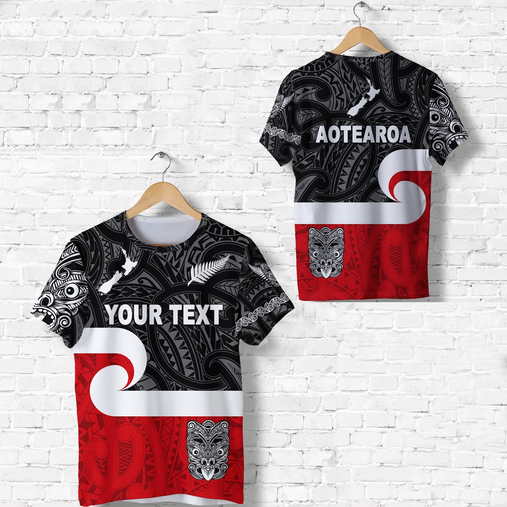 (Custom Personalised) Maori Aotearoa Haka T shirt New Zealand Simple - Vibe Hoodie Shop