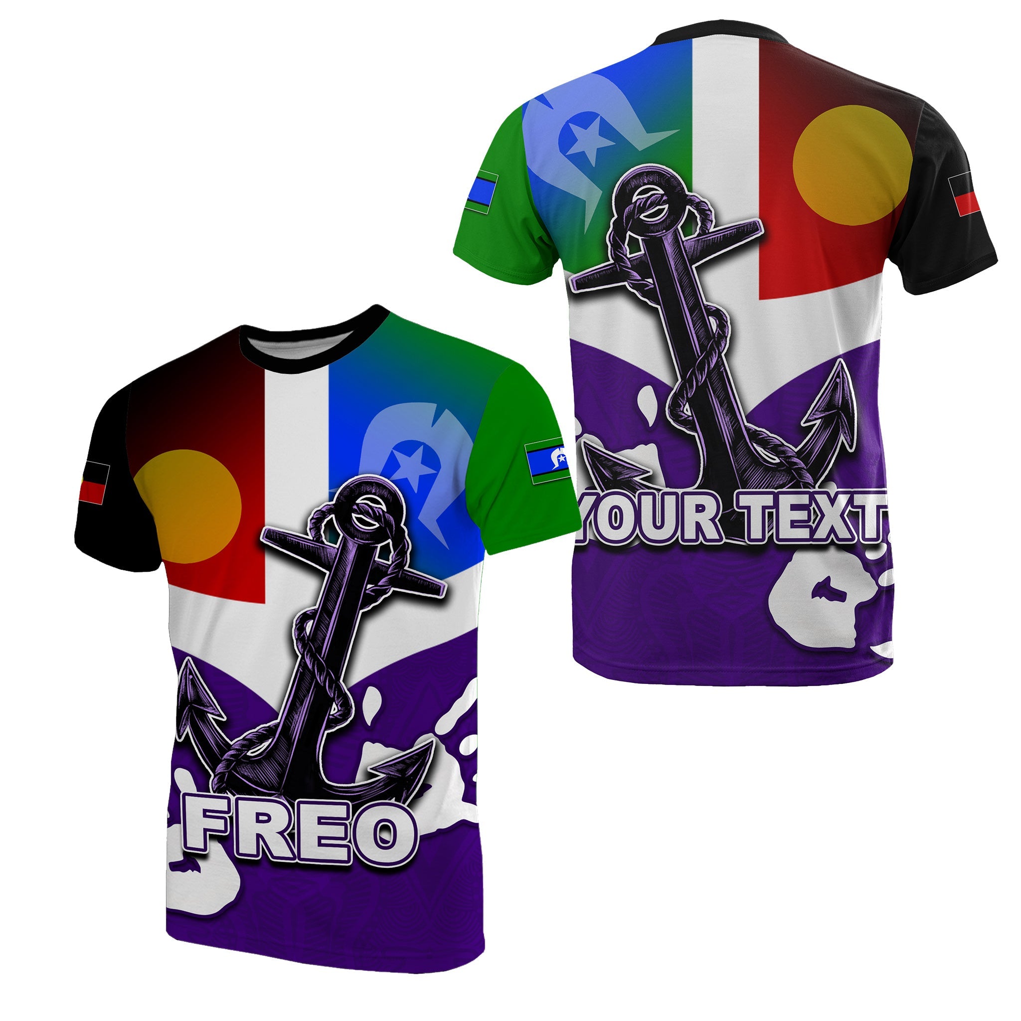 (Custom Personalised) NAIDOC Fremantle T shirt Freo Flag - Vibe Hoodie Shop