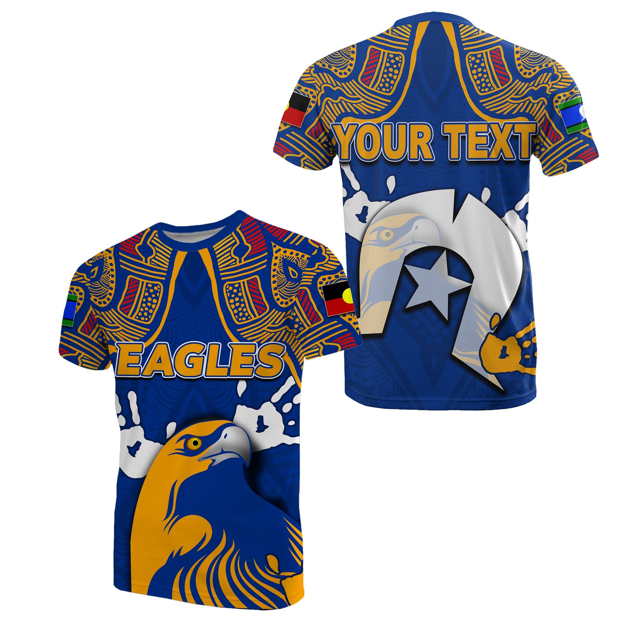 (Custom Personalised) NAIDOC West Coast Eagles T shirt Torres Strait Islanders - Vibe Hoodie Shop