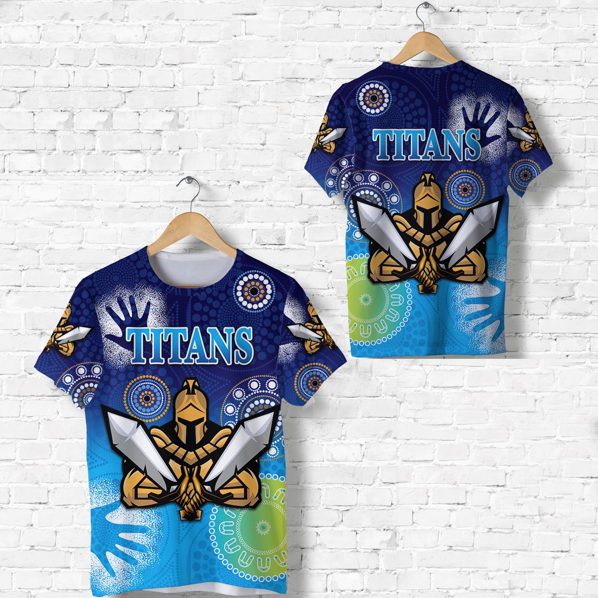 Gold Coast Titans T shirt 2021 Simple Indigenous - Vibe Hoodie Shop