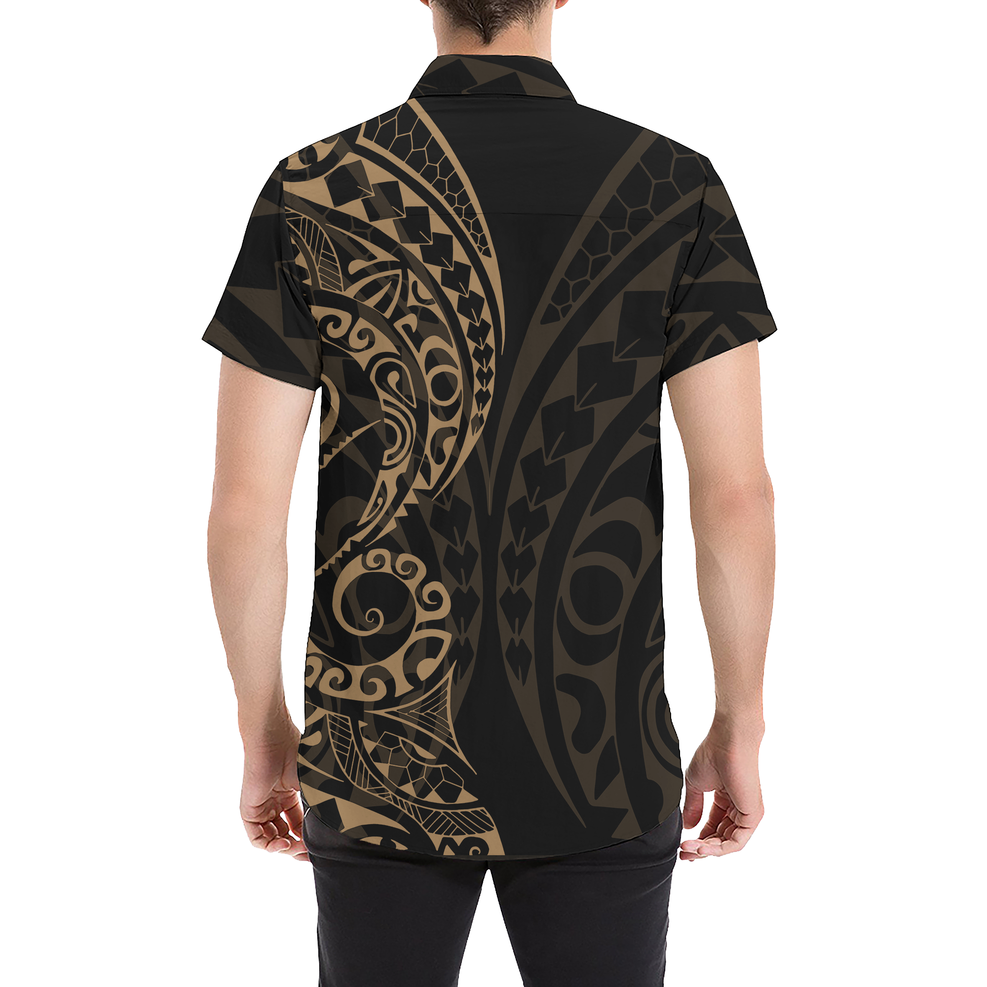 Cook Islands Short Sleeve Shirt Gold - Vibe Hoodie Shop