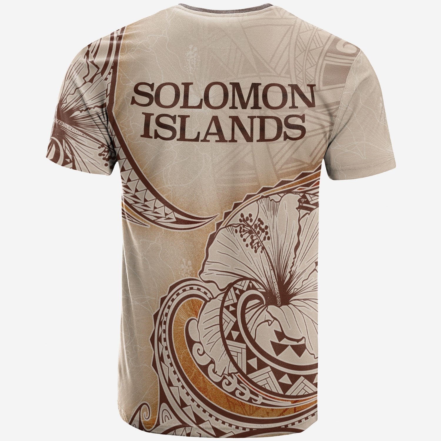Solomon Islands T shirt - Hibiscus Flowers Vintage Style - Vibe Hoodie Shop
