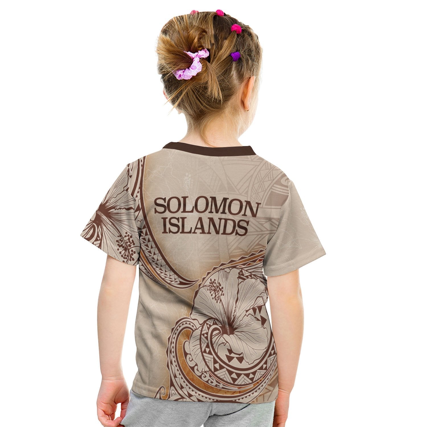 Solomon Islands T shirt - Hibiscus Flowers Vintage Style - Vibe Hoodie Shop