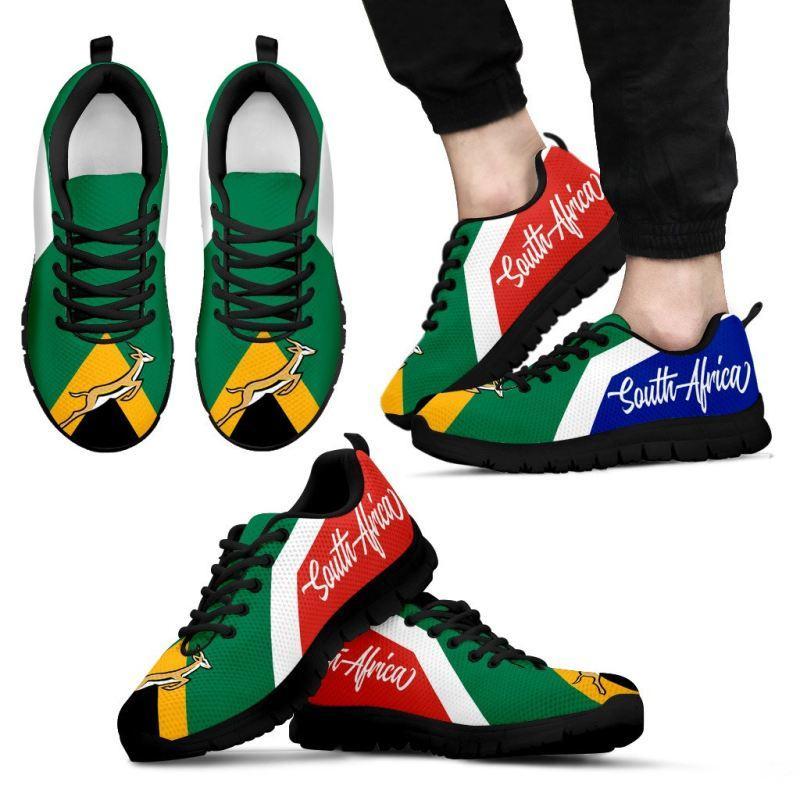 South Africa Flag And Springbok Men's / Women's Sneakers (Shoes) - Vibe Hoodie Shop