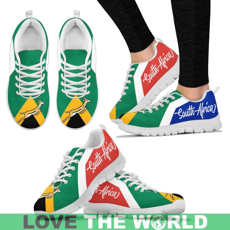 South Africa Flag And Springbok Men's / Women's Sneakers (Shoes) - Vibe Hoodie Shop