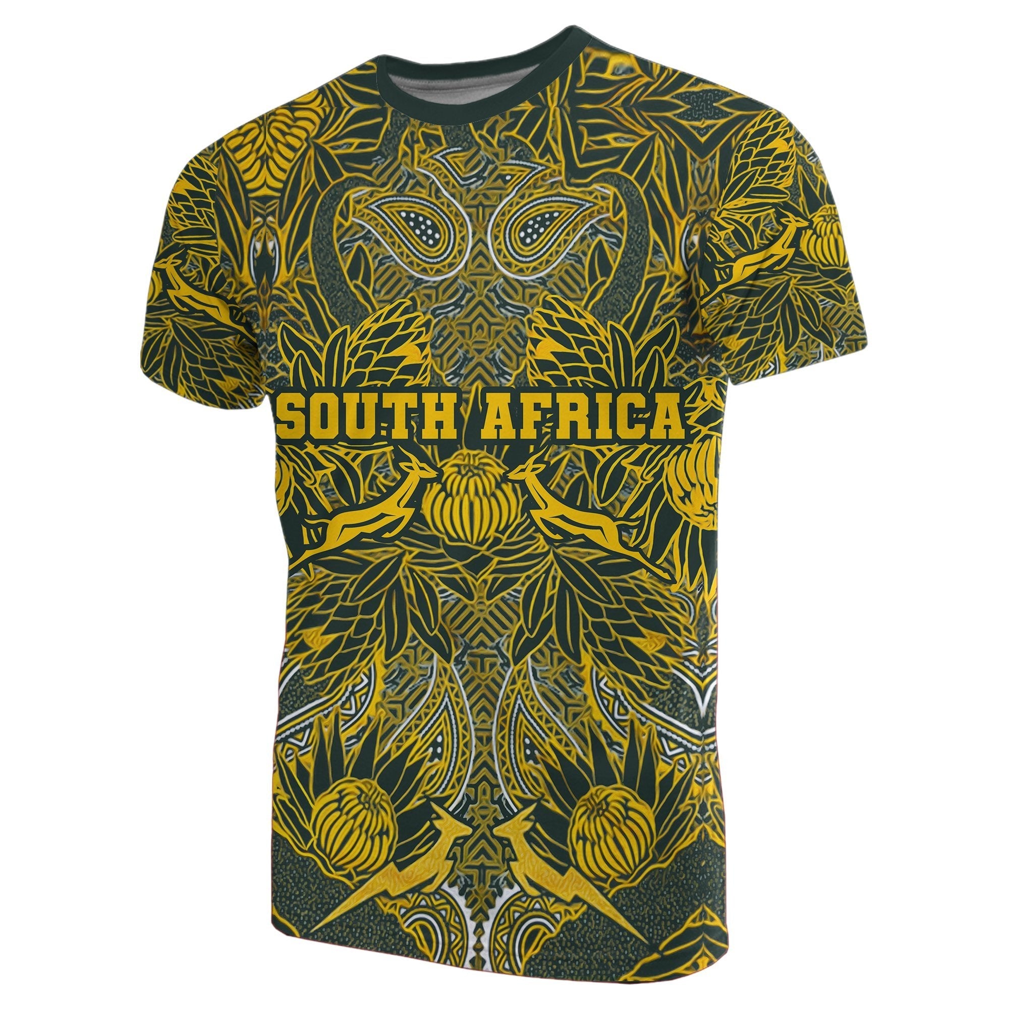 South Africa Springboks T shirt Proud Version - Vibe Hoodie Shop