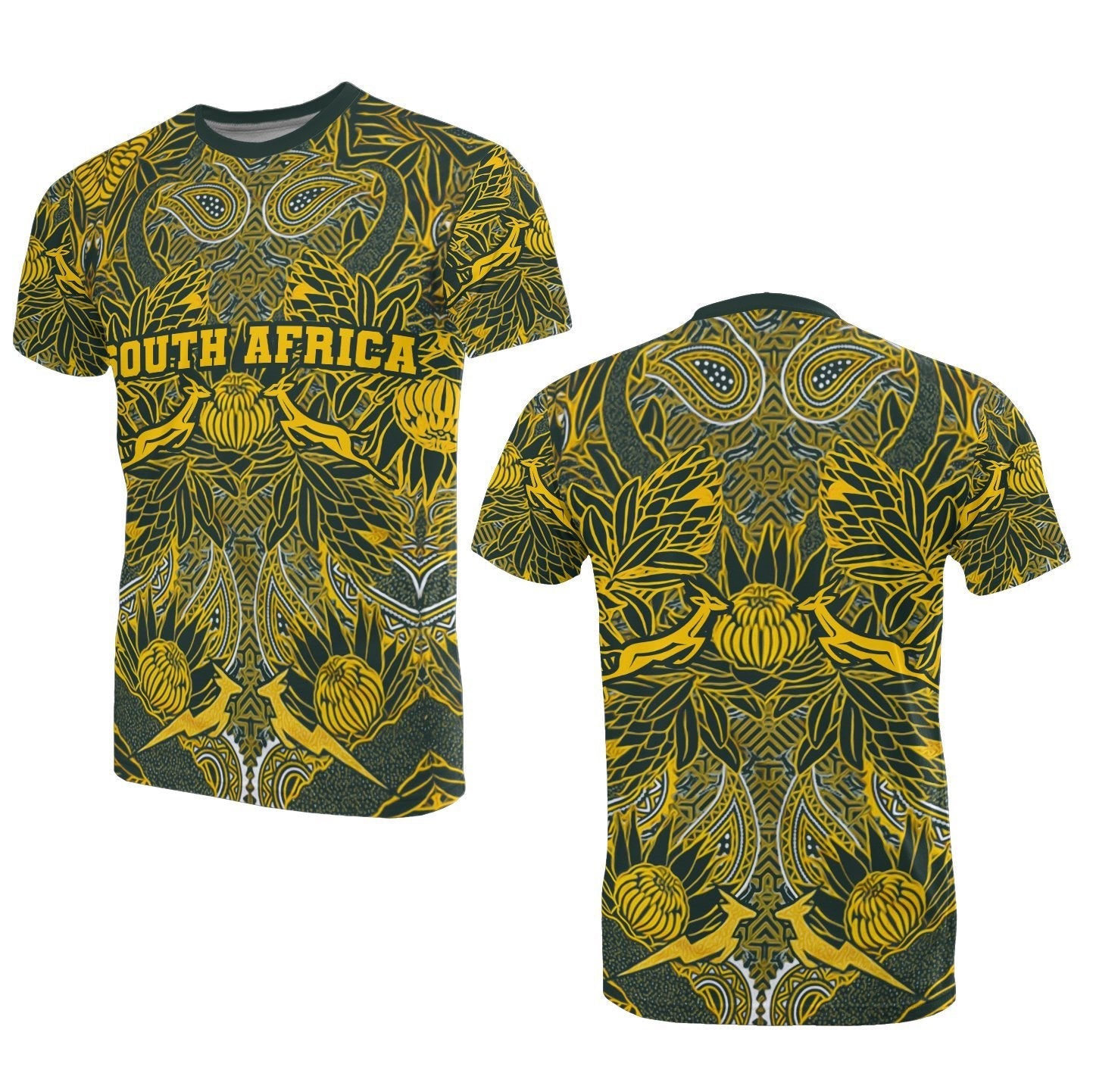 South Africa Springboks T shirt Proud Version - Vibe Hoodie Shop