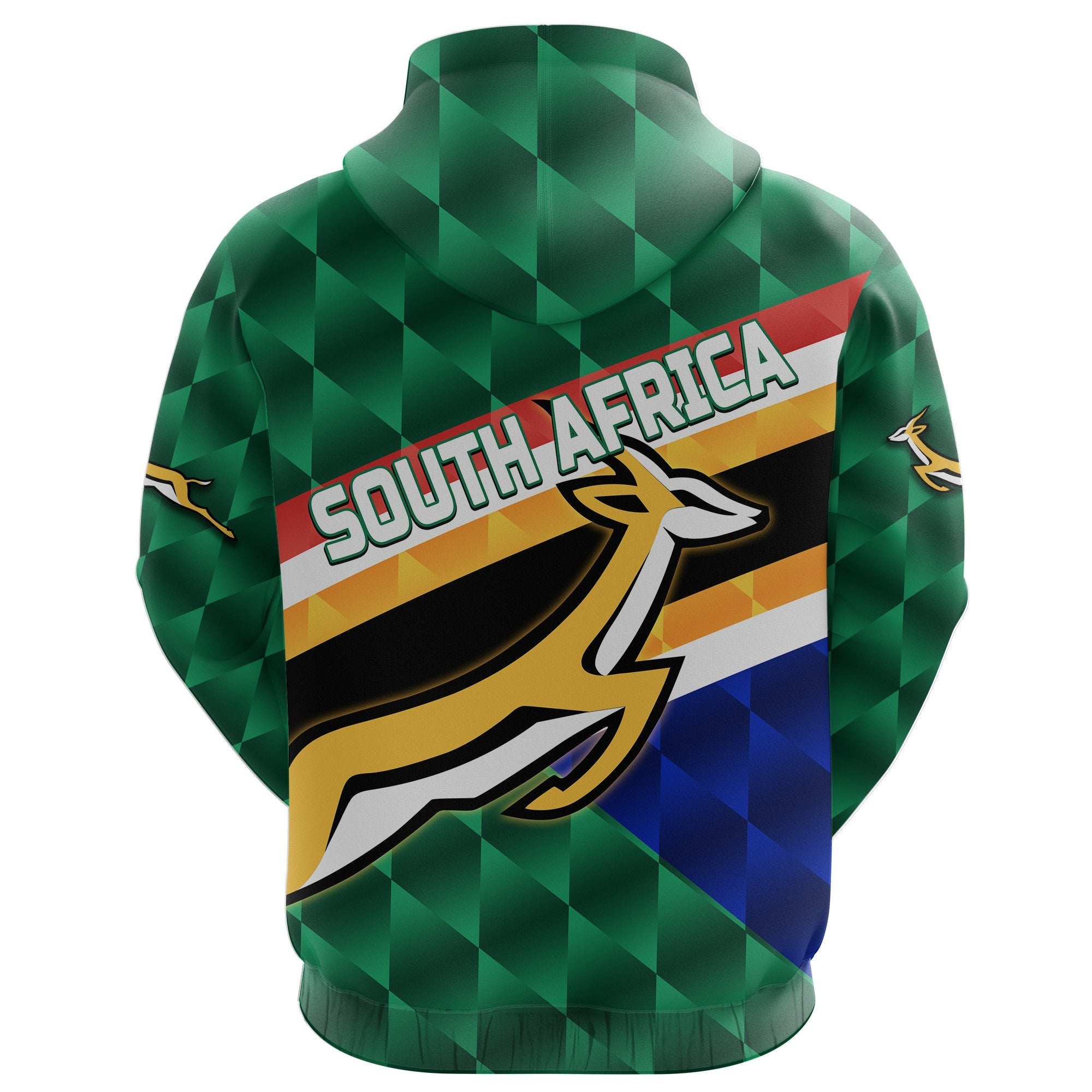 South Africa Zip Hoodie Springboks Rugby Sporty Style - Vibe Hoodie Shop