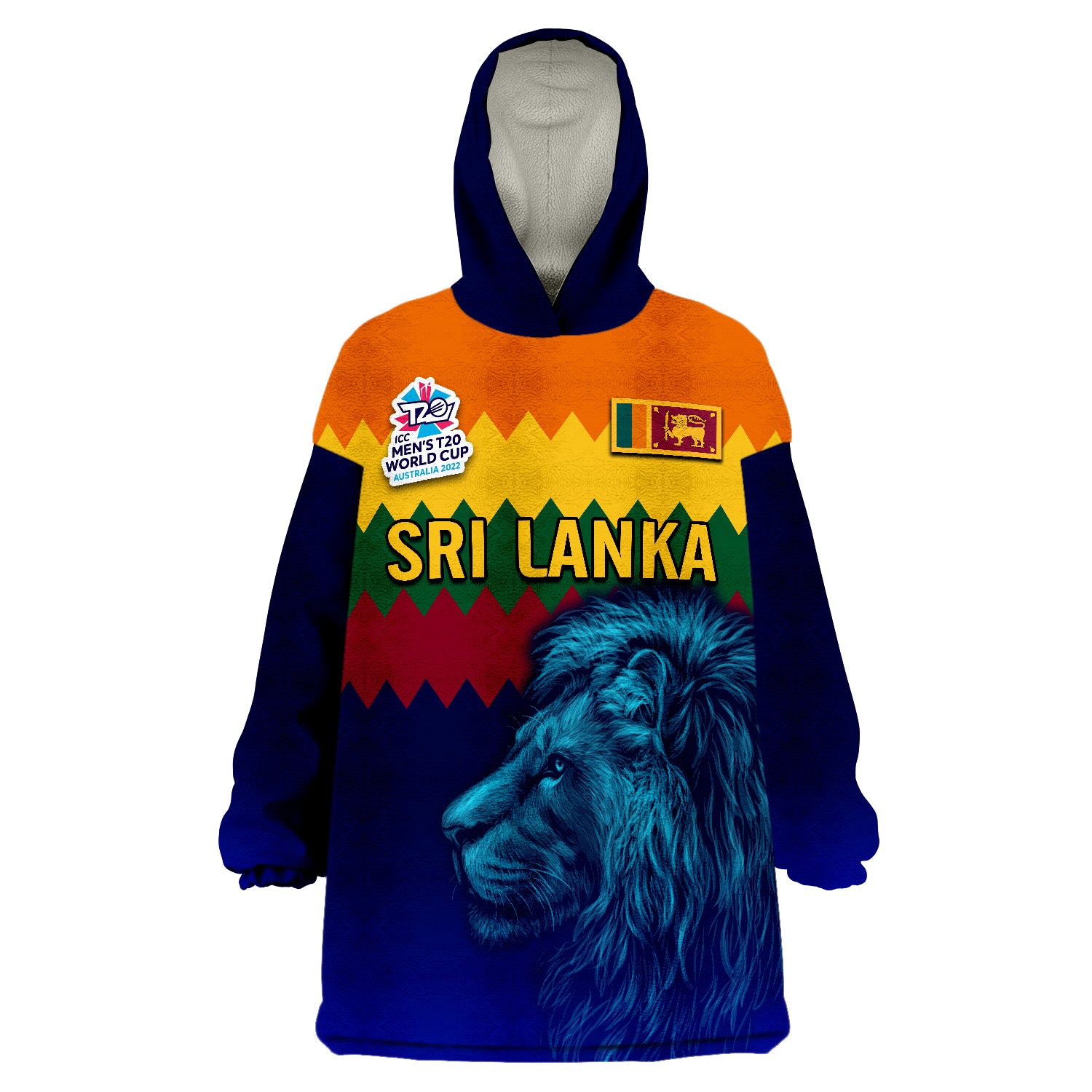 Sri Lanka The Lions Cricket Men's T20 World Cup Wearable Blanket Hoodie - Vibe Hoodie Shop