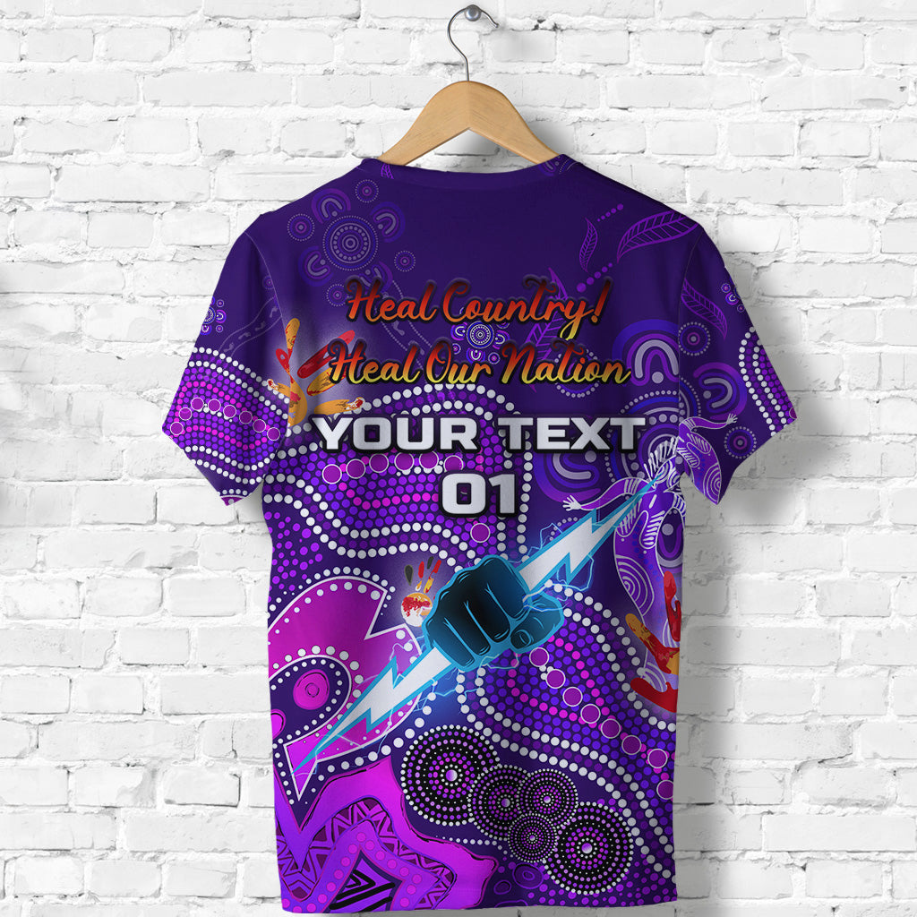 (Custom Personalised) Melbourne Storm T shirt NAIDOC Heal Country! Heal Our Nation, Custom Text And Number - Vibe Hoodie Shop