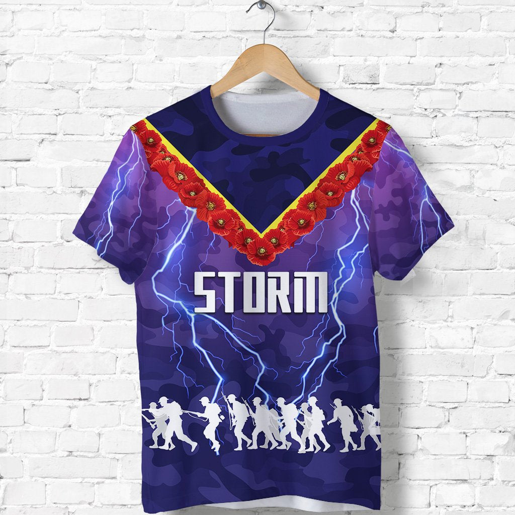 Melbourne Storm T shirt ANZAC Vibes - Vibe Hoodie Shop