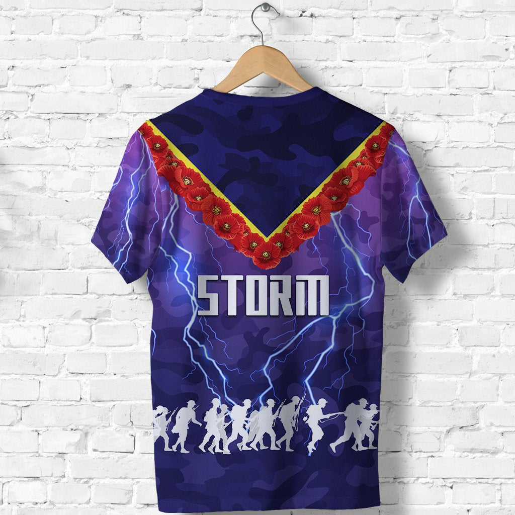 Melbourne Storm T shirt ANZAC Vibes - Vibe Hoodie Shop