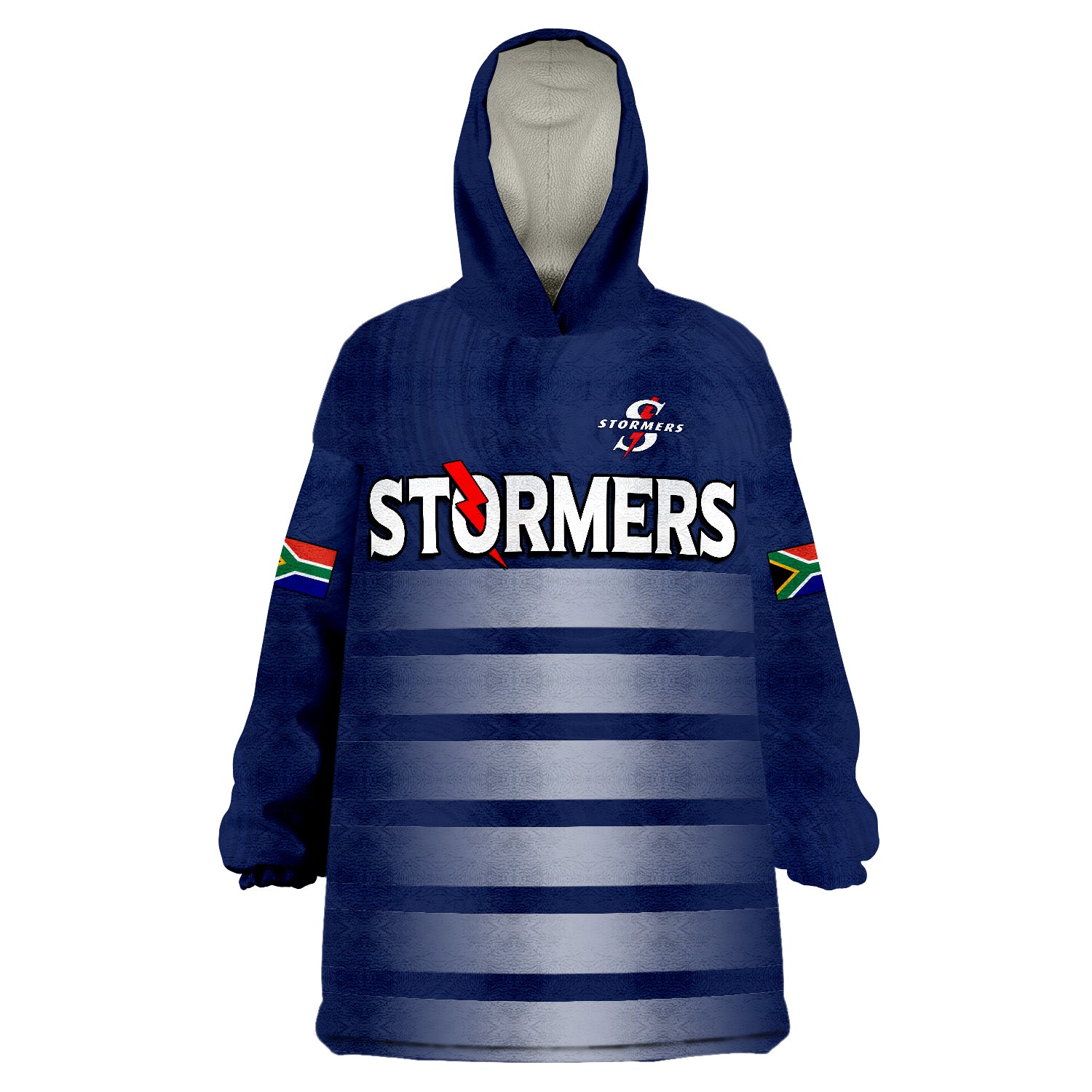 Stormers South Africa Rugby We Are The Champions URC Unity Wearable Blanket Hoodie - Vibe Hoodie Shop