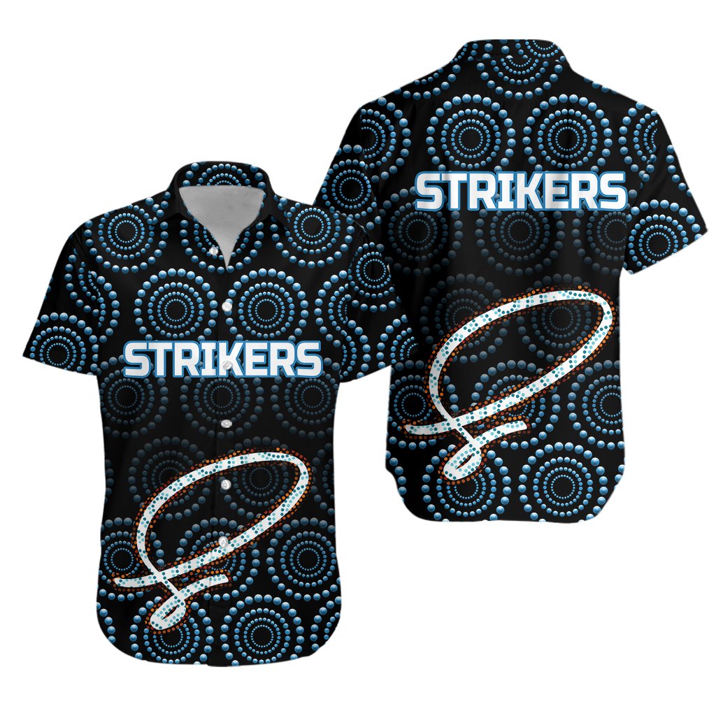 Adelaide Hawaiian Shirt Strikers Indigenous - Cricket Style - Vibe Hoodie Shop