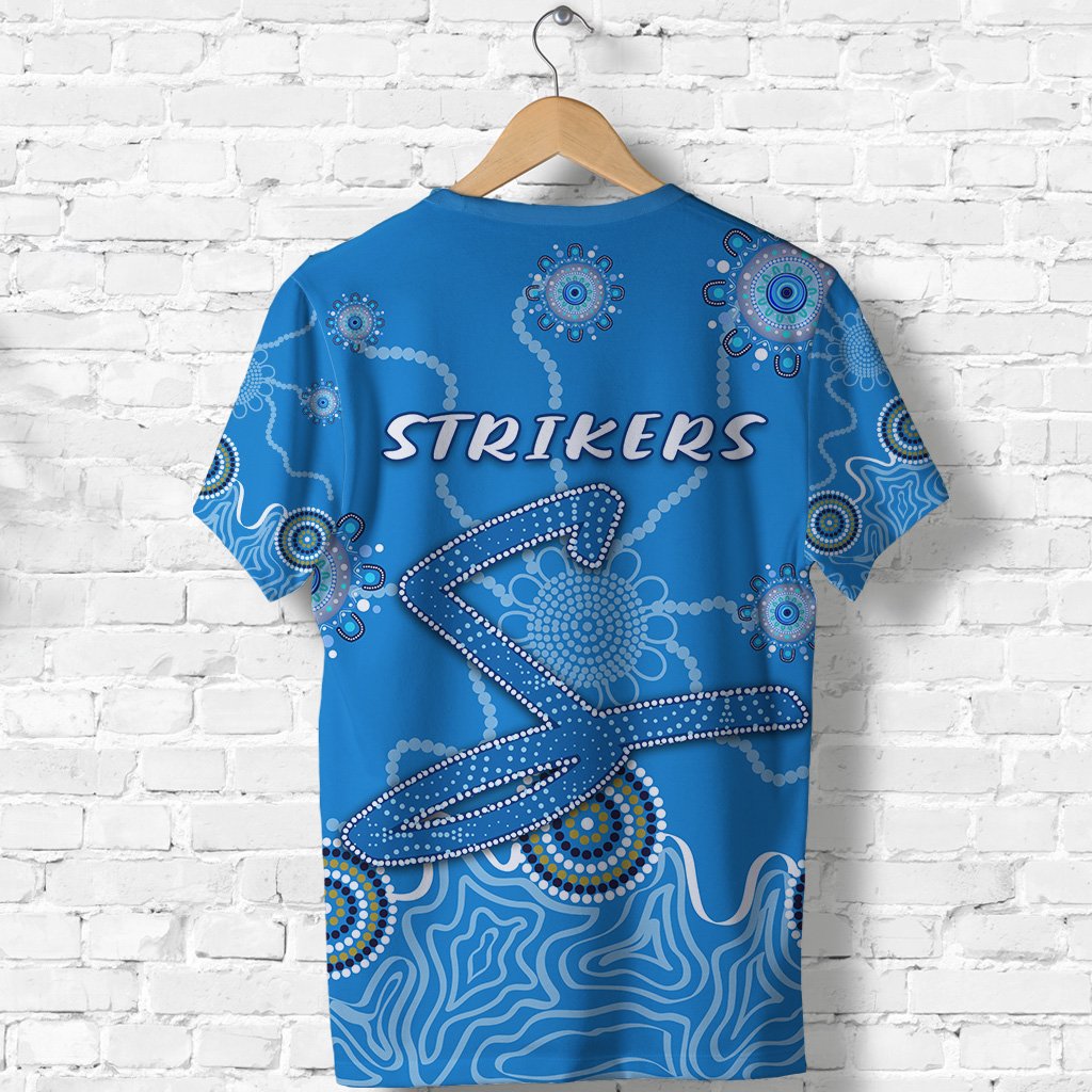 Adelaide Strikers T shirt Indigenous Blue Energy - Vibe Hoodie Shop