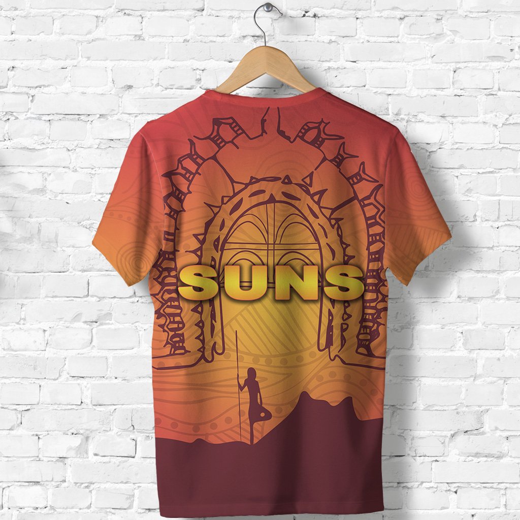 (Custom Personalised) Gold Coast T shirt Suns Simple Indigenous - Vibe Hoodie Shop