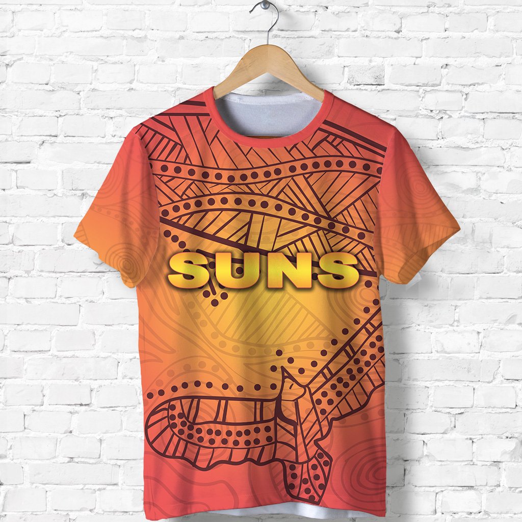 Gold Coast T shirt Suns Simple Indigenous - Vibe Hoodie Shop