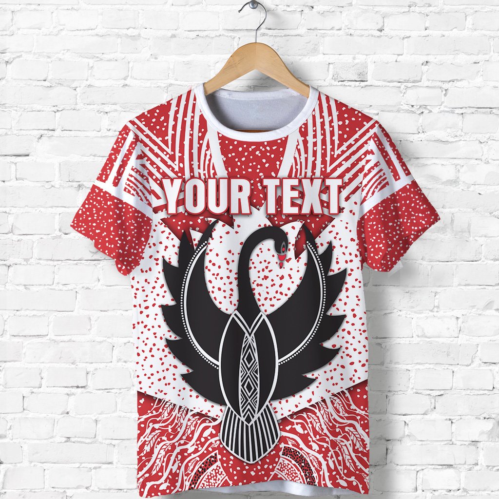 (Custom Personalised) Sydney T shirt Indigenous Swans - Vibe Hoodie Shop