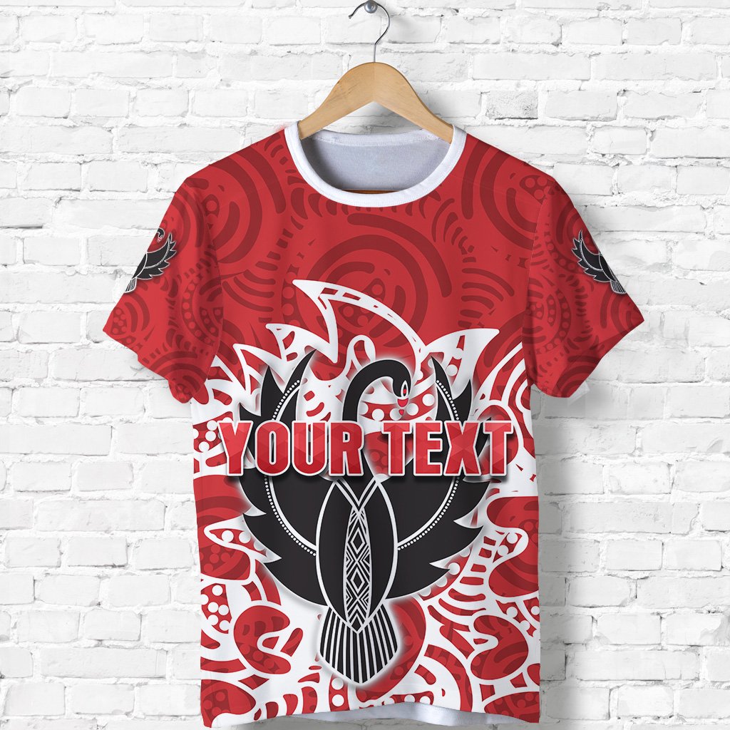 (Custom Personalised) Sydney T shirt Simple Indigenous Swans - Vibe Hoodie Shop